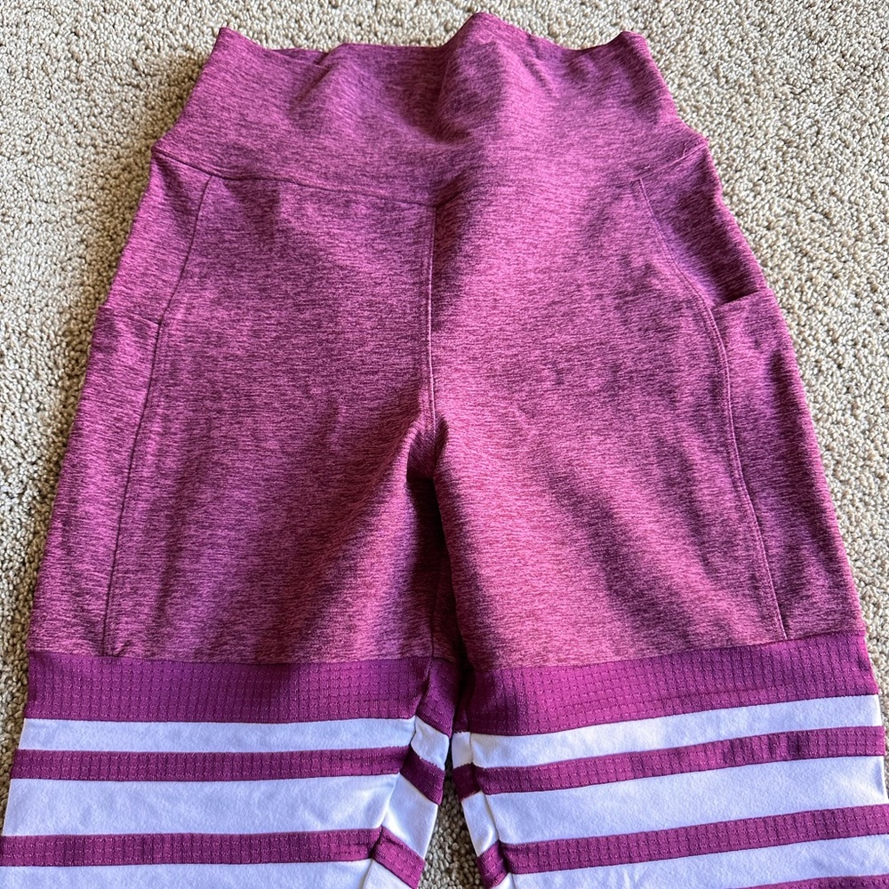 Bombshell Sportswear Perform Thigh Highs in Burgundy - Picture 4 of 12